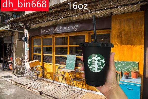 

mermaid starbucks black pearl 50 pieces 16oz tumbler mugs plastic drinks juice cups and straws magic coffee cups custom milk teacup