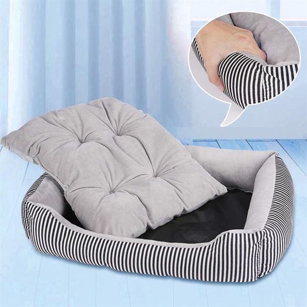 

fashion dog bed kennel small cat pet puppy round bed house soft warm pad