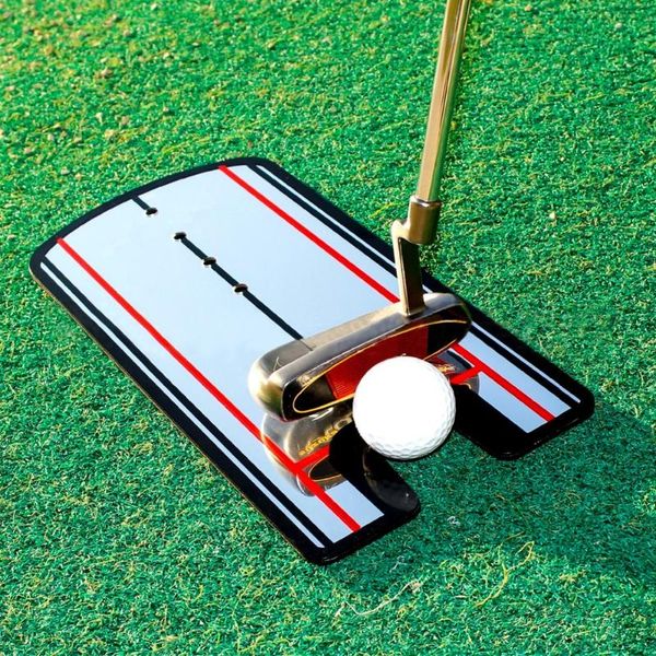 

golf training aids putting mirror alignment aid swing trainergolf straight practice eye line accessories