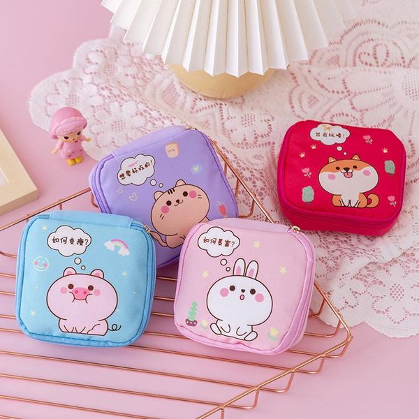 

cosmetic bags & cases w&g ins sanitary napkin storage bag portable large capacity cute monthly change 2021