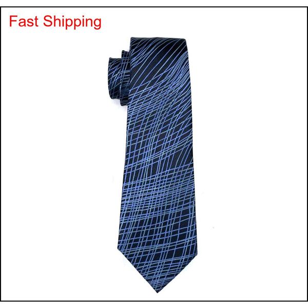 

new fashion blue silk mens tie hankerchief cufflinks set meeting casual party necktie jacqu qylmsl bdehome, Black;blue