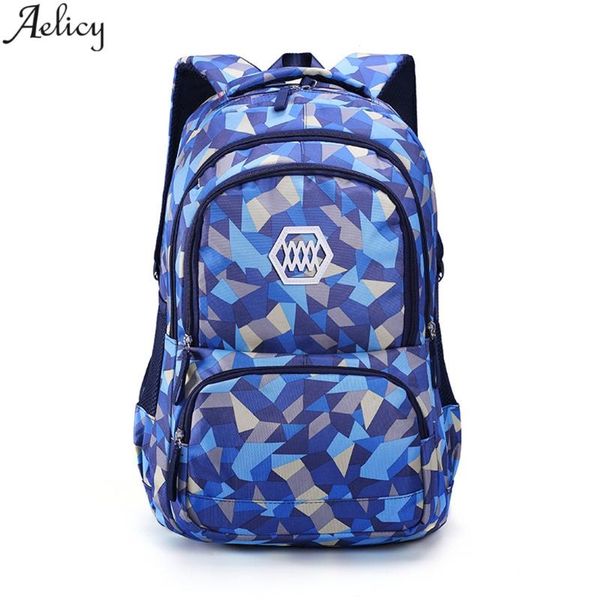

backpack aelicy men and ladies geometric travel bag rucksack teen student schoolbag laptop