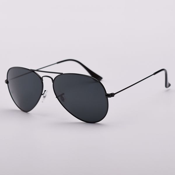 

sunglasses classic brand pilot men women metal frame color gradient glass lens size 58mm 62mm suitable beach shading driving fishing with ac, White;black