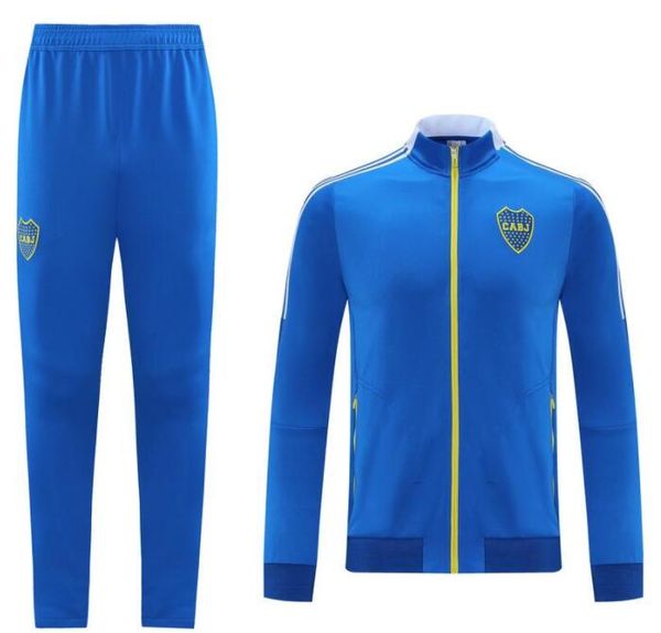 

boca juniors jackets tracksuit 2021 2022 tevez soccer jogging de rossi training suit maradona football survetement, Black