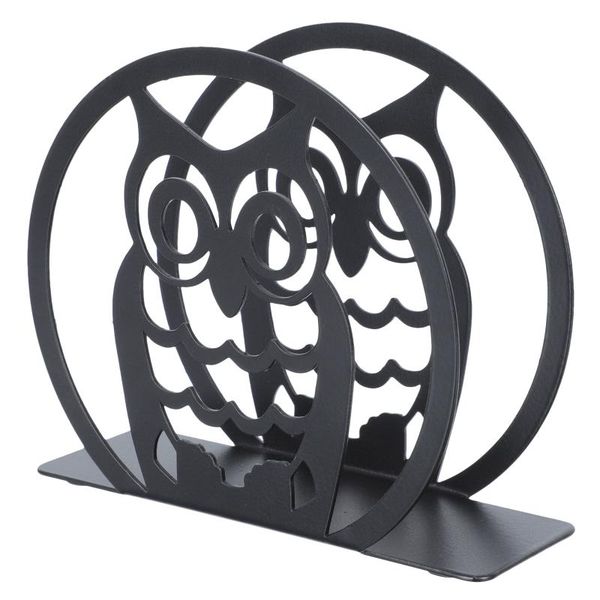 

toilet paper holders 1pc iron napkin holder table stand artistic ornament (black)