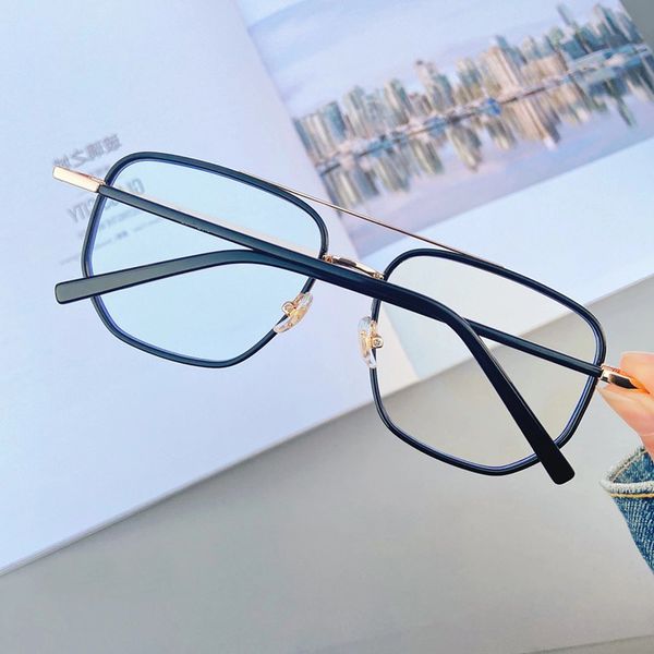 

korean fashion new blue light proof flat lens for female students, White;black