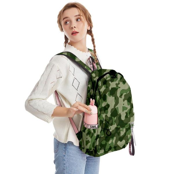 

backpack 2021 arrival camouflage 3d digital color printing campus student lapbag youth hip hop fashion men/women