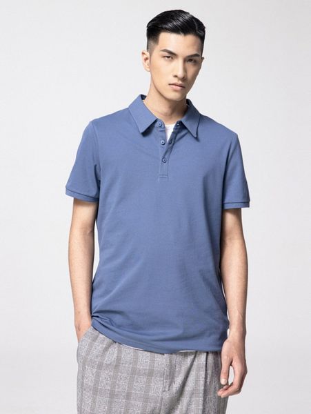 

men button detail polo shirt 083r#, White;black