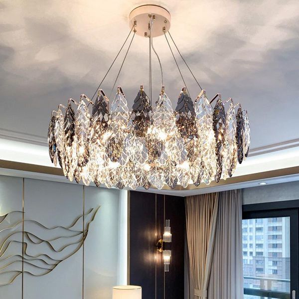 

chandeliers led post-modern light luxury crystal chandelier living room modern minimalist home bedroom dining lighting nordic villa