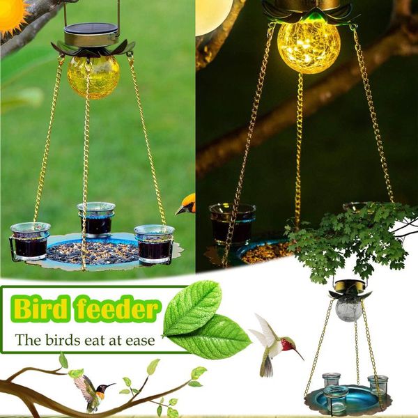 

other bird supplies solar feeder with light wild hanging for outdoor decoration