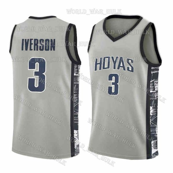 

allen 3 iverson jersey gary 20 payton penny 25 hardaway ncaa georgetown hoyas college bethel high school basketball jerseys skyline, Black