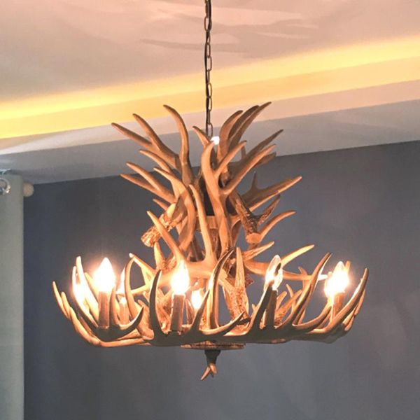

chandeliers nordic led chandelier lighting living room hanglamp industrial retro buck deer resin bedroom ceiling