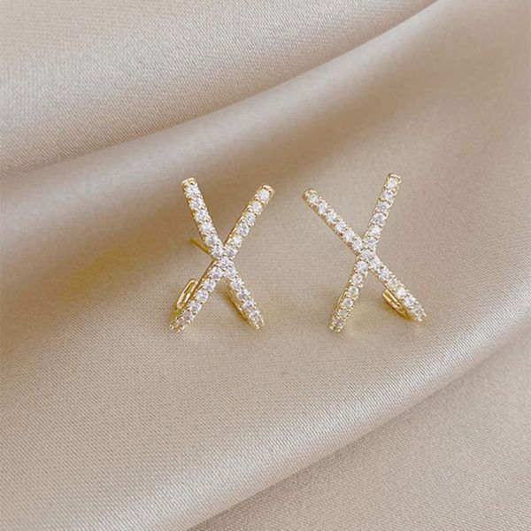

simple letter x-shaped earrings fashion small