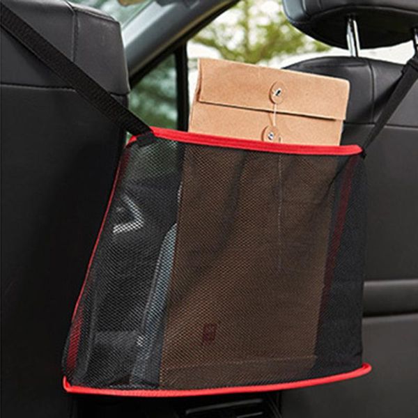 

car organizer mesh net pocket handbag holder oxford cloth vehicle auto documents phone purse valuable items storage hanging