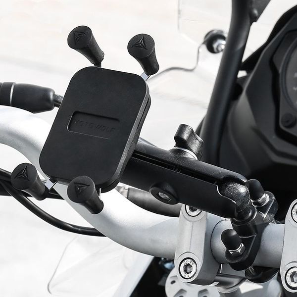 

cell phone mounts & holders motorcycle holder handlebar rail mount universal grip bracket stand for 7/8 plus, xr,11,11 pro max etc