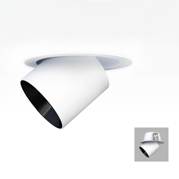 

rotating led ceiling spotlight adjustable recessed directional lamp dimmable 20w 30w commercial lighting exhibition store