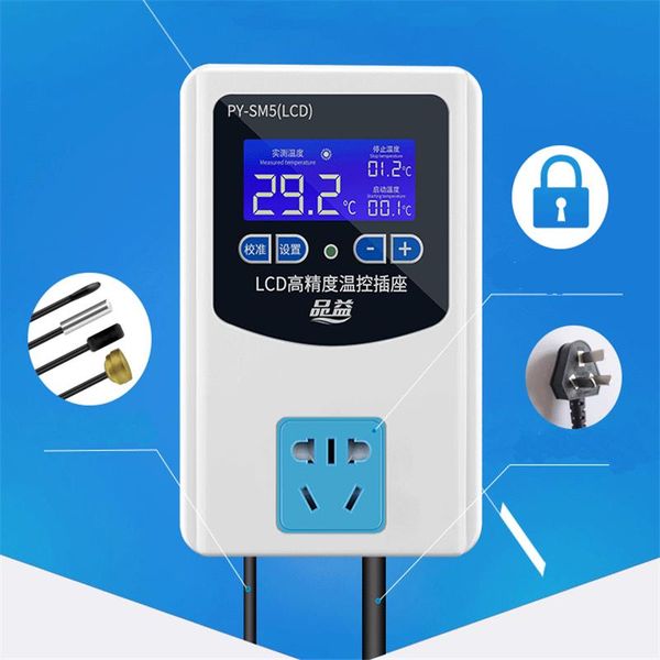

smart home control 220v intelligent digital display temperature 1500w 2200w electronic controller switch adjustable socket boiler