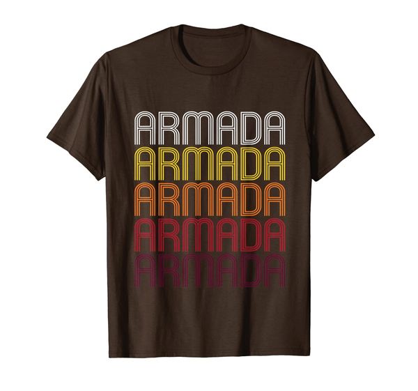

armada, mi | vintage style michigan t-shirt, White;black