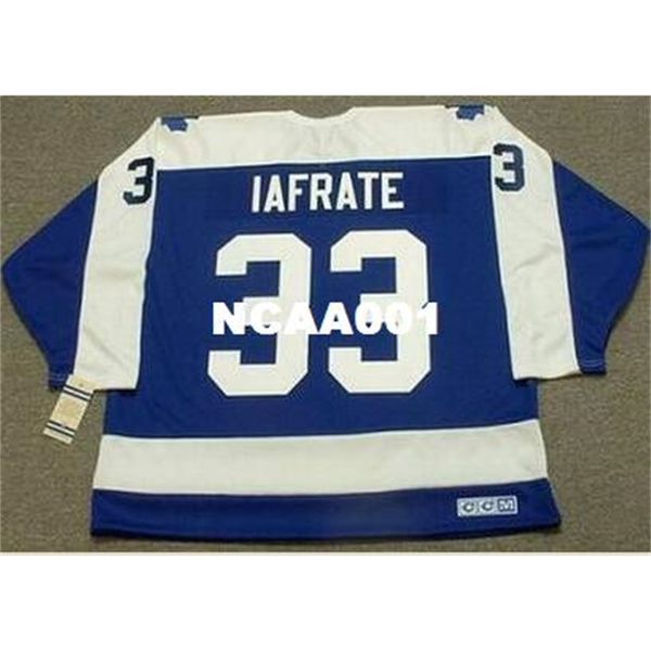 

001s #33 al iafrate toronto maple leafs 1987 ccm vintage retro home hockey jersey or custom any name or number retro jersey, Black