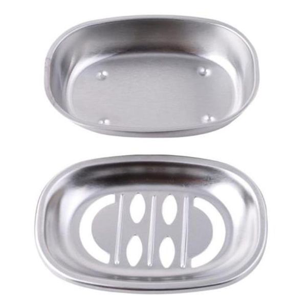 

bathroom storage & organization 1pc stainless steel soap dish double layer holder home toilet soaps rack case decor