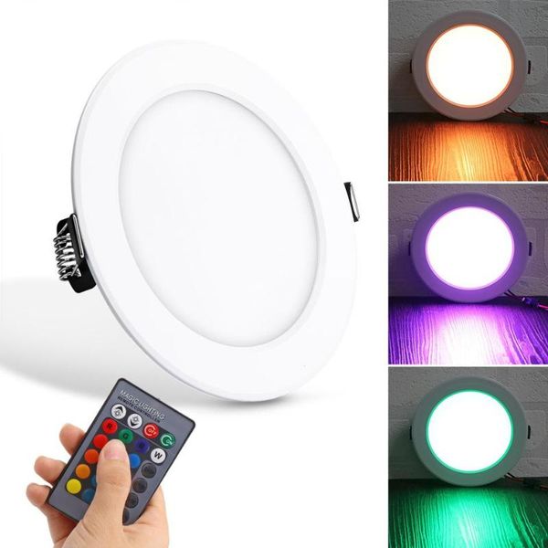 

10w rgb ceiling lamp night light 85-265v 7colors change romote control downlight