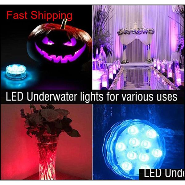 

10 led diving knob lights aquarium colorful underwater waterproof lights highlight remote control 7 colors wa qylcoc bdenet