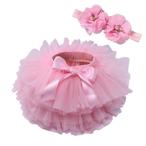 

baby girl tutu skirt 2pcs tulle lace bloomers diaper cover born infant outfits mauv headband flower set mesh bloomer skirts, Blue