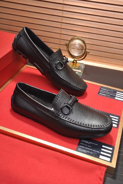 

luxury autumn stylish men loafers black brown designer genuine leather print hand painted monk strap men's dress shoes wedding party