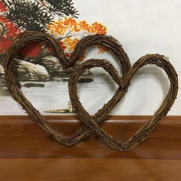 

christmas decorations creative rattan vine heart shape diy wreath garland party window decoration
