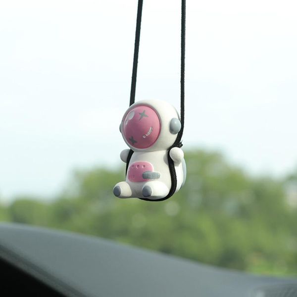 

interior decorations car pendant gypsum swing astronaut auto rear view mirror hanging ornament plaster automobile decoration accessories