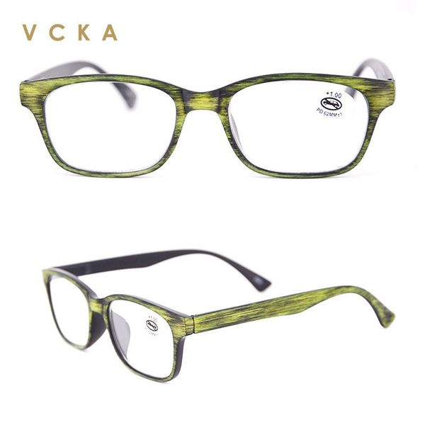 

sunglasses vcka anti-blue light reading glasses fashion wood-look spring hinge stylish readers men women magnifying glass diopter +1.0 +3.5, White;black