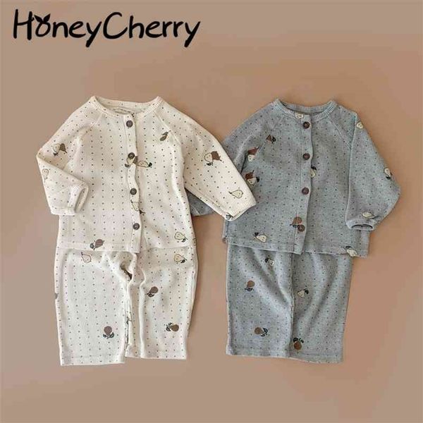 

spring and autumn baby clothes romper loose pajamas home girl outfit 210701, White