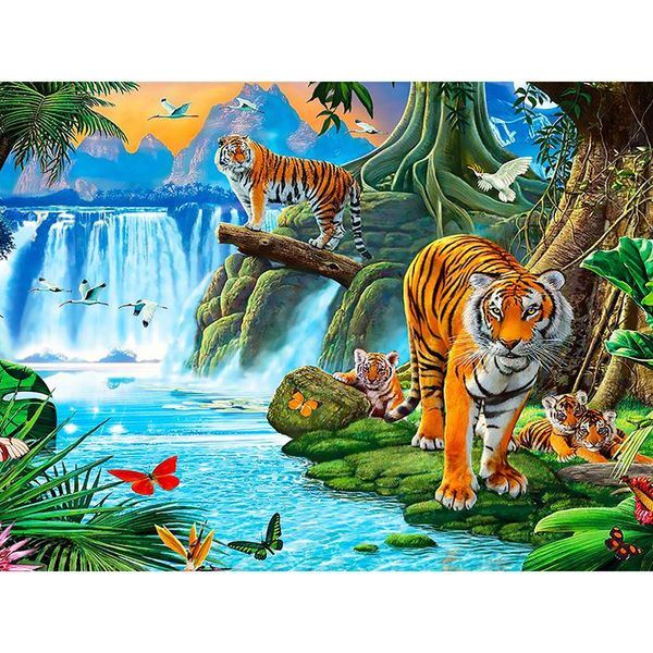 

diamond painting embroidery cross stitch animals full square tiger mosaic pattern cube rhinestones pictures gift