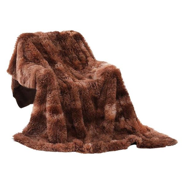 

blankets soft couch blanket double layers fluffy super faux fur throw machine washable for sofa b