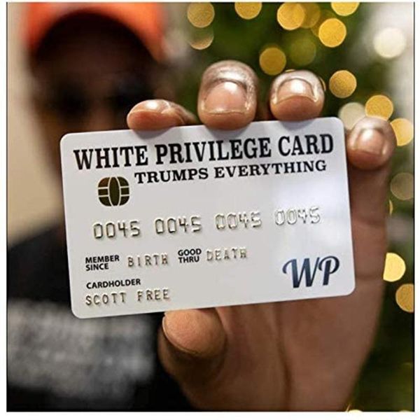 

party favor white privilege card trumps jokes men and women give gifts to each other cards invitations accessories tools 2021 sale