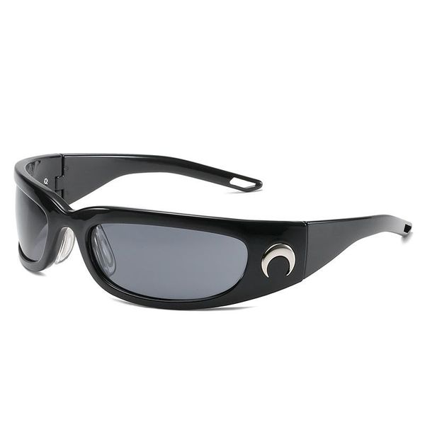 

sunglasses female trend hip-hop street shooting european and american outdoor sports cycling glasses, White;black