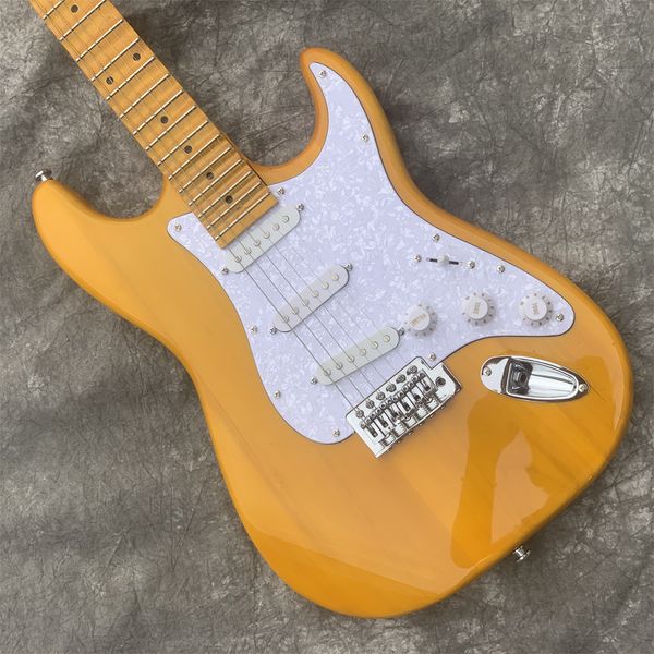 

factory store elm ash body nature wood maple neck fretboard st 6 strings electric guitar guitarra