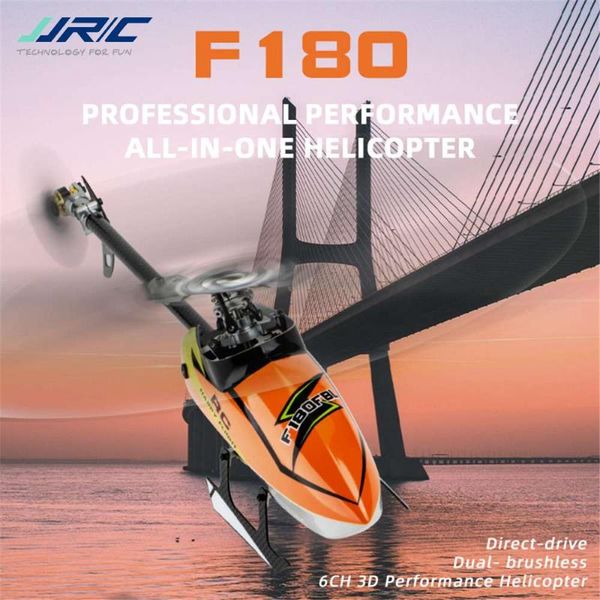 

drones f180 6ch 3d 6g system dual brushless direct drive motor flybarless w/ s-fhss rc helicopter aircraft bnf/rtf model vs e180