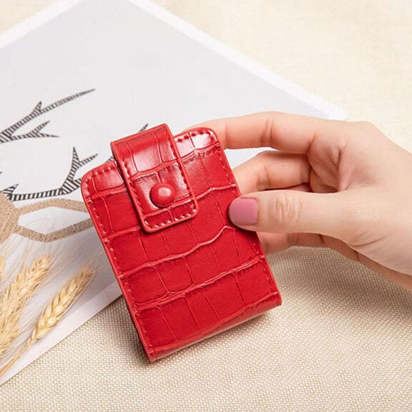 

lipstick cosmetic bag travel makeup pouch organizer beauty case with mirror solid color simple portable convenient bags & cases