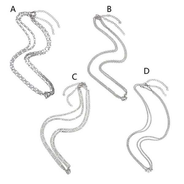 

2pcs stainless steel boyfriend girlfriend relationship necklace love magnetic long distance link chain necklace jewelry, Silver