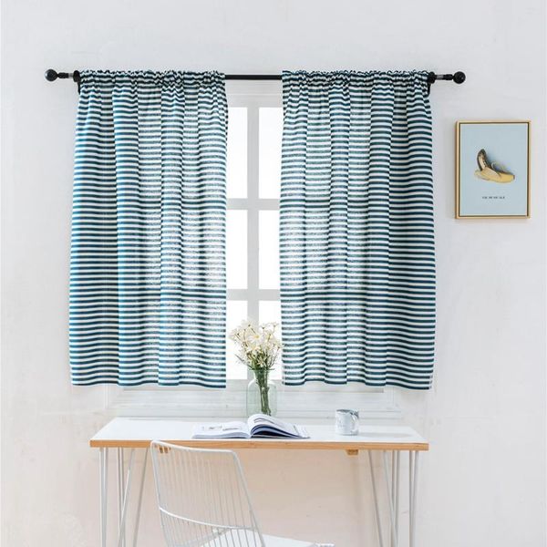 

curtain & drapes half blackout white blue stripes curtains custom made drape cloth for living room bedroom balcony tieblinds