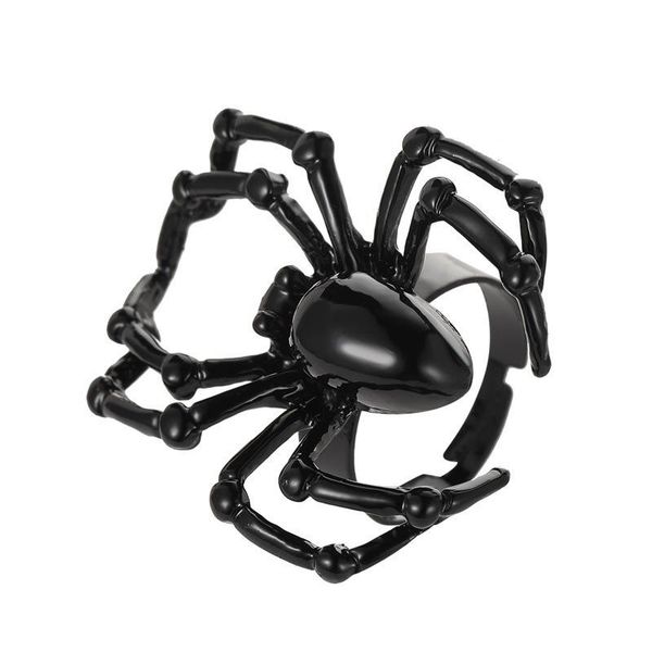 

cluster rings 1pc punk black animal ring simulation spider stainless steel personality men and women gothic jewelry, Golden;silver