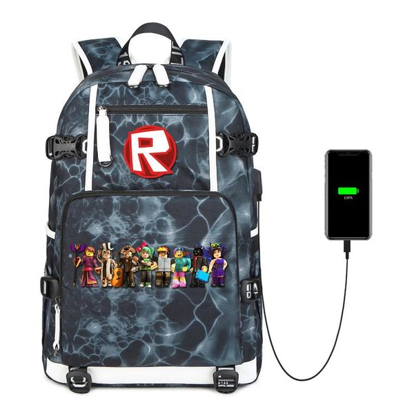 

backpack large-capacity student bag usb men women travel lapcharging headphone interface waterproof schoolbag mochila