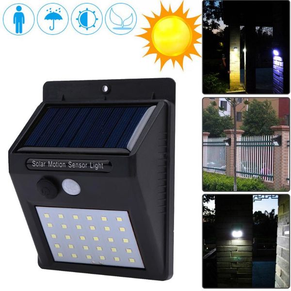 

outdoor wall lamps 30 led solar light lamp with 2 working mode motion sensor powered sunlight spotlights for garden decoration