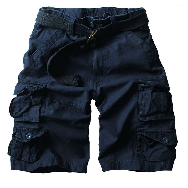 

2021 new men's summer of cargo multi-pocket cotton short pants training shorts (belt) 2rb5, White;black