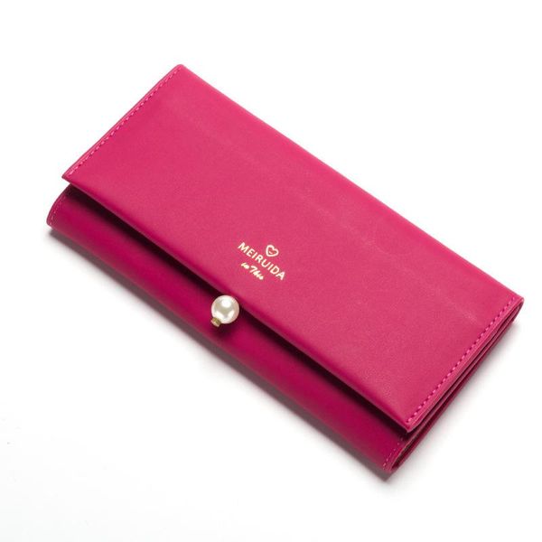 

wallets female wallet long women pearl hasp lady fashion clutch card holder coin purse phone case, Red;black