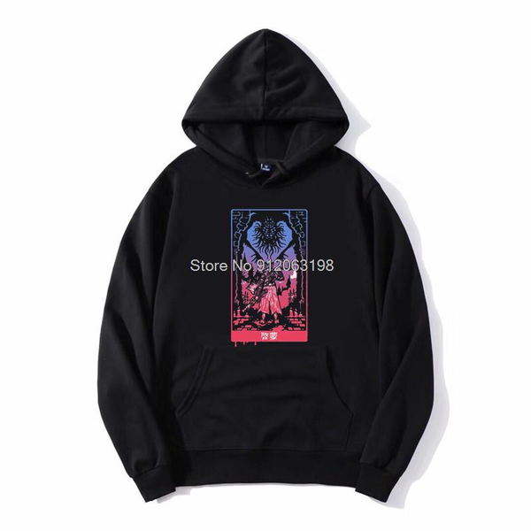 

men's hoodies & sweatshirts bloodborne dark souls horrible games hoodie men hooded fleece sweatshirt streetwear, Black