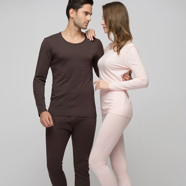 

new winter lovers clothes autumn trousers thin and women's men's cotton bottomed sweater casual thermal underwear, Black;pink