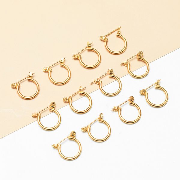 

ez2352 jewelry versatile simple geometric small metal cold wind earrings, Silver