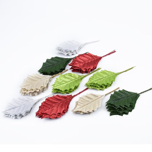 

20pcs artificial plants wedding decorative flower wreath silk leaves diy gifts box home decoration accessories scrapbook jllpoa
